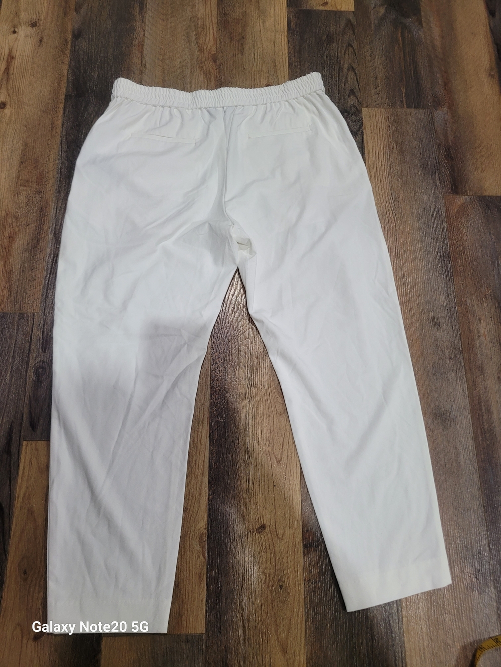 AllSaints White Aleida Tri Trouser Pants Pleated Ankle Casual EUC US 8 - Picture 9 of 10